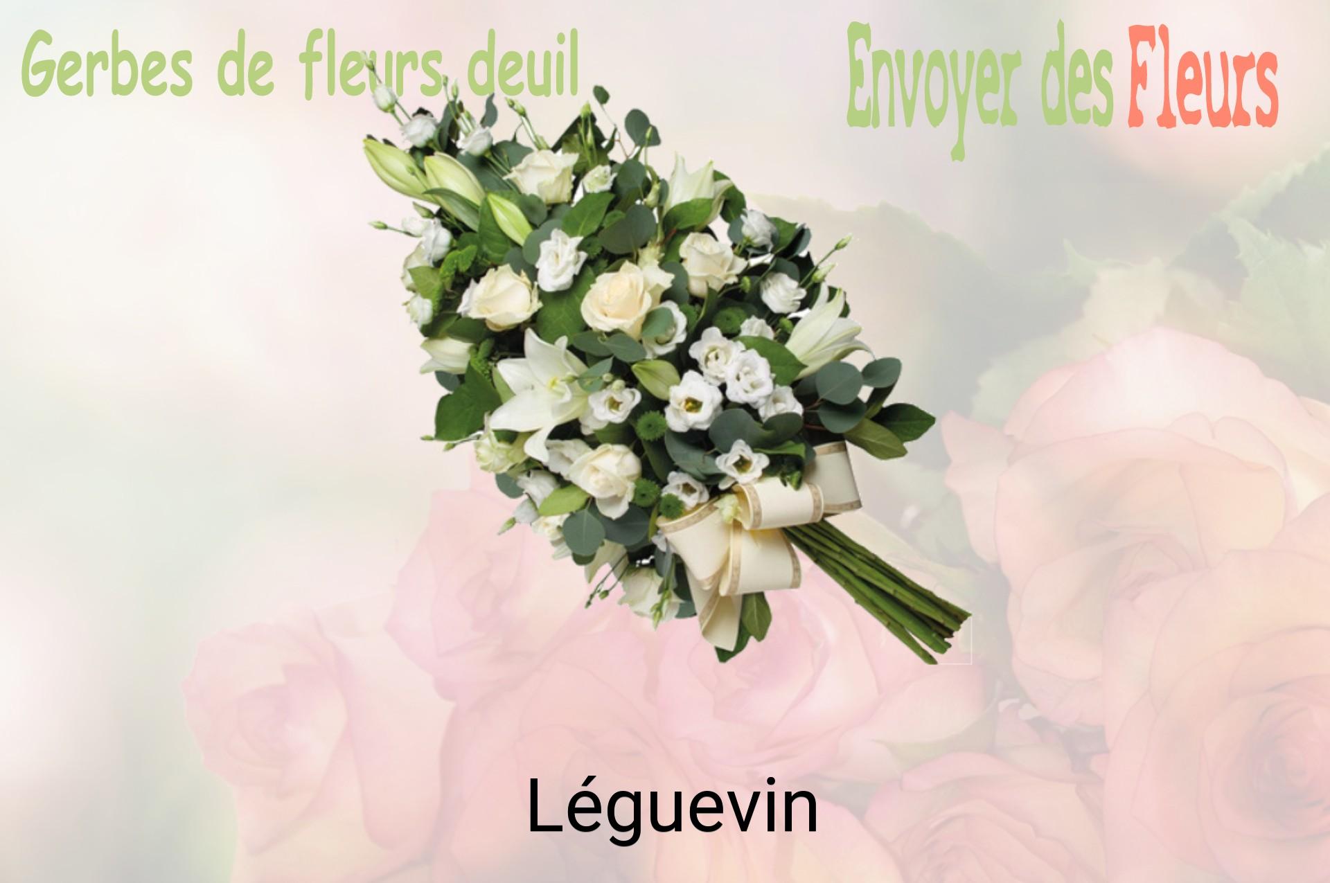 Gerbe de fleurs de deuil livrée à Léguevin
